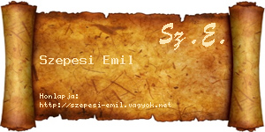 Szepesi Emil névjegykártya